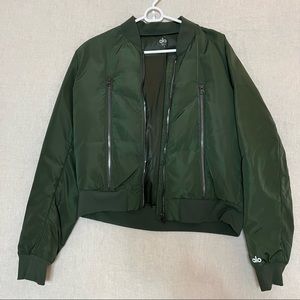 ALO yoga Green Bomber Jacket